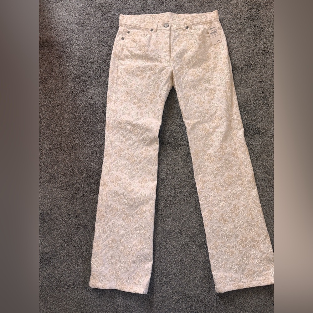 Cynthia Steffe Cream Straight Leg Jeans